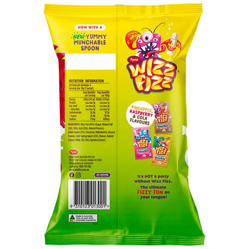 Front shot 2, Wizz Fizz Sherbet 6 Pack 108g