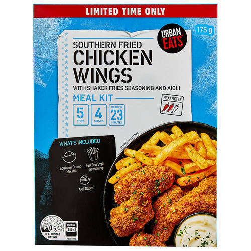 Front shot 2, Southern Fried Chicken Wings Meal Kit 175g