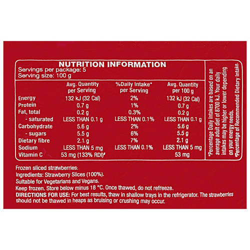 Nutrients 1, Strawberries 500g
