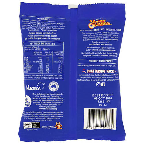 Front shot 2, Violet Crumble 150g