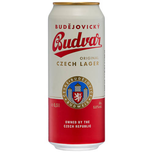 Front shot 3, Budejovicky Budvar Can 4 Pack