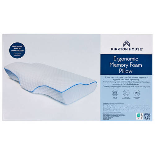 Front shot 2, Ergonomic Shaped Memory Foam Pillow