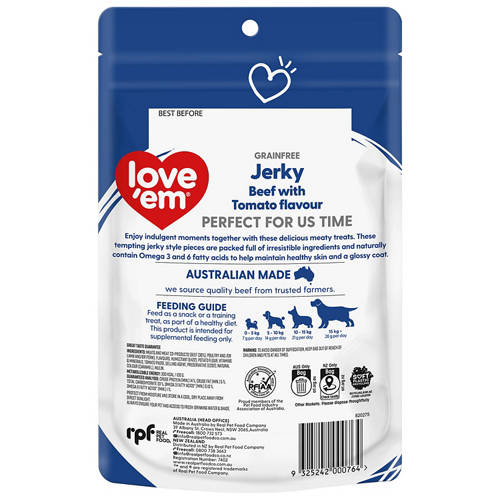 Front shot 2, Beef Jerky With Tomato Treats 200g