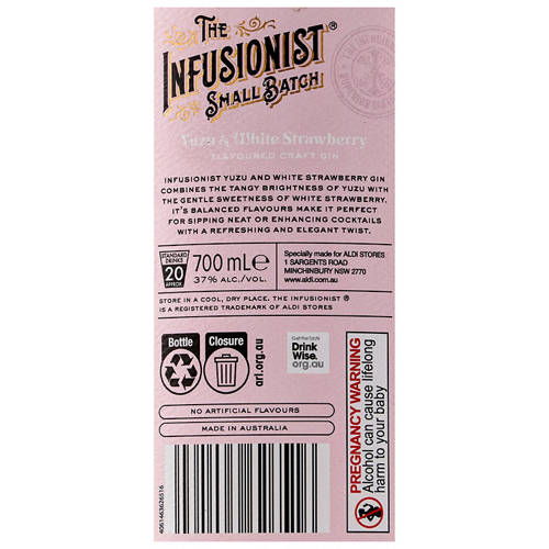 Nutrients 1, Yuzu & White Strawberry Gin 700ml