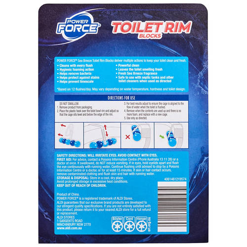 Front shot 2, Toilet Rim Blocks Sea Breeze 2 x 50g