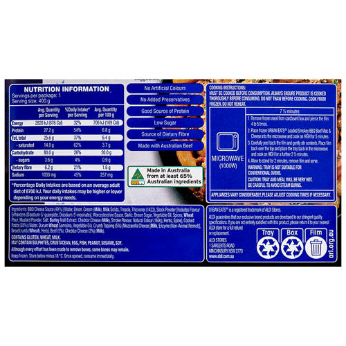 Nutrients 1, Loaded Beef Mac & Cheese 400g