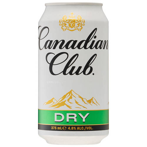 Front shot 3, Canadian Club & Dry 4pk 375ml