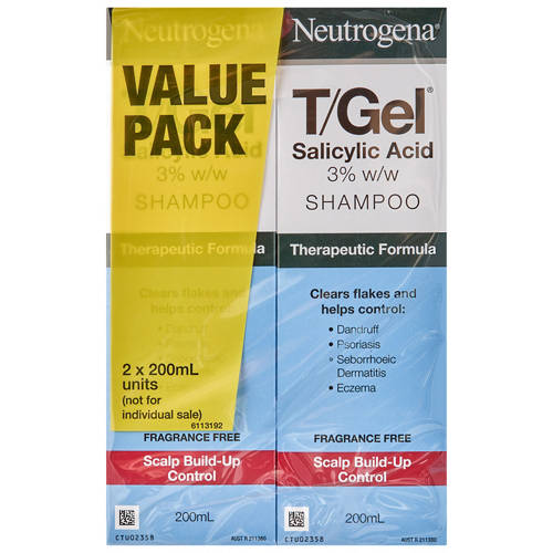 Front shot 2, T/Gel Therapeutic Shampoo 2 Pack 200ml