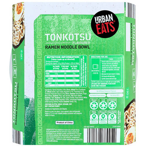 Front shot 2, Tonkotsu Noodle Bowl 190g