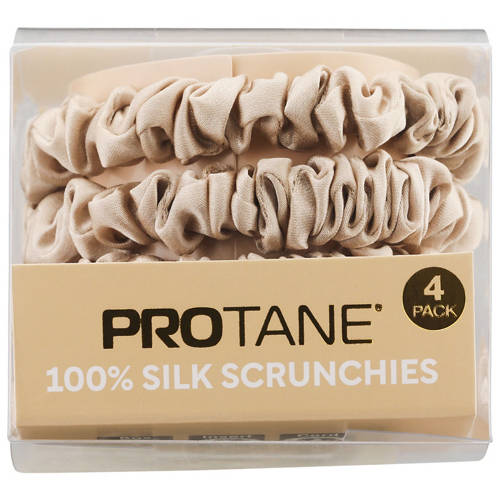 Front shot 3, Assorted 100% Silk Scrunchies 4 Pack