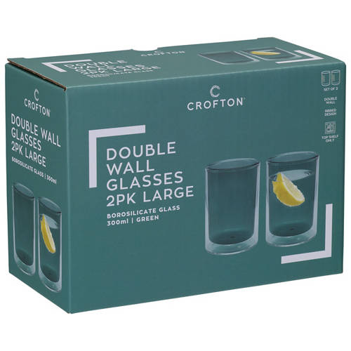 Front shot 2, Double Wall Glasses or Tea Cups 2 Pack