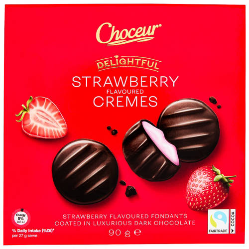 Front shot 2, Strawberry Delightful Cream Fondants 90g