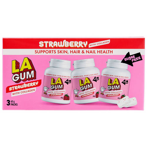 Front shot 3, LA Collagen Gum 3pk