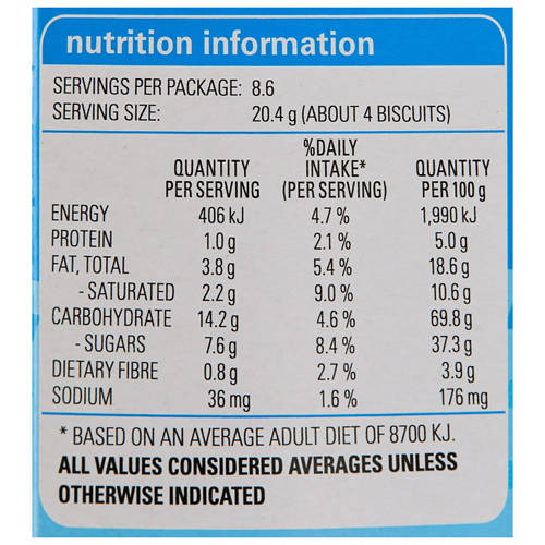 Nutrients 1, Original TeeVee Biscuits 175g