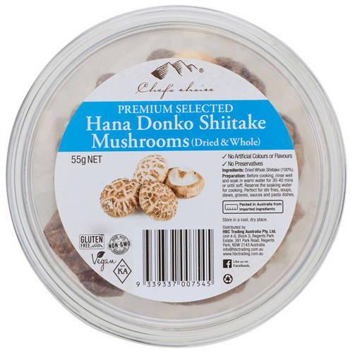 Front shot 2, Shiitake Dried Mushrooms 55g