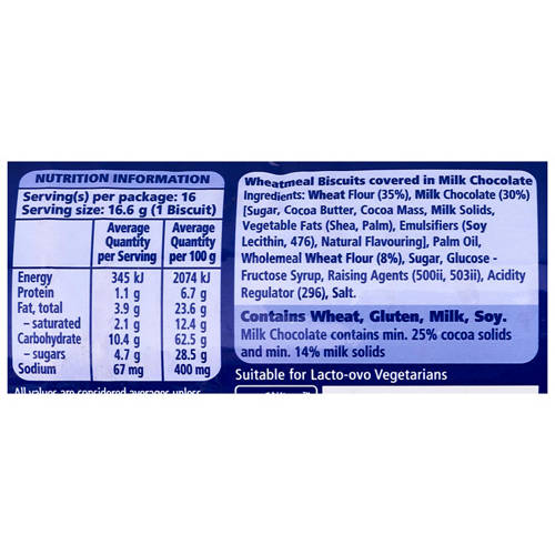 Ingredients 1, Milk Chocolate Digestives 266g