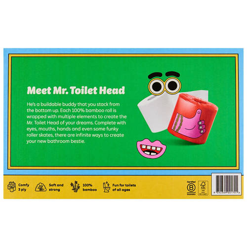 Front shot 4, Mr Toilet Head Toilet Tissue 12 Pack