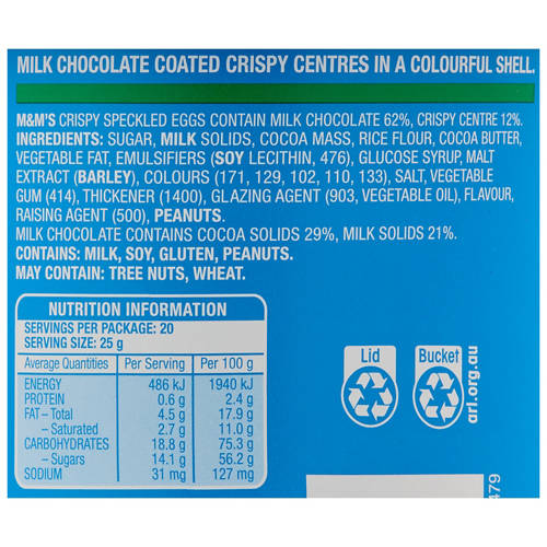 Nutrients 1, Crispy Speckled Eggs Bucket 500g