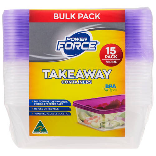 Front shot 2, Takeaway Containers 15 Pack