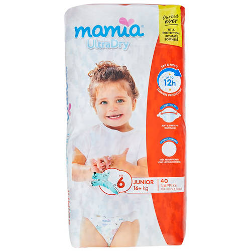 Front shot 2, Size 6 Nappies 16-25kg 40 Pack