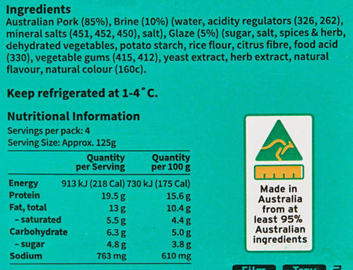 Nutrients 1, Diced Pork Sticky Asian Lime per kg