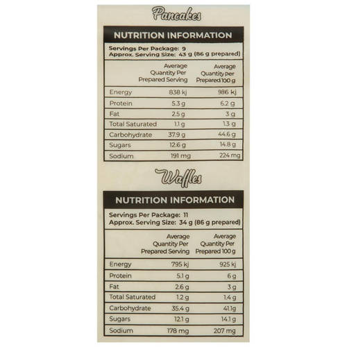 Nutrients 1, Original Vanilla Pancake and Waffle Mix