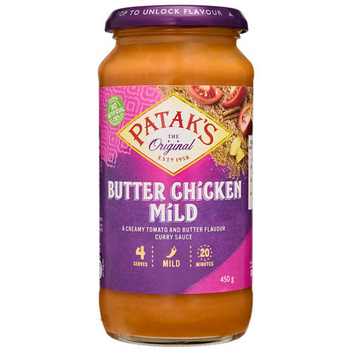 Front shot 2, Butter Chicken Simmer Sauce 450g