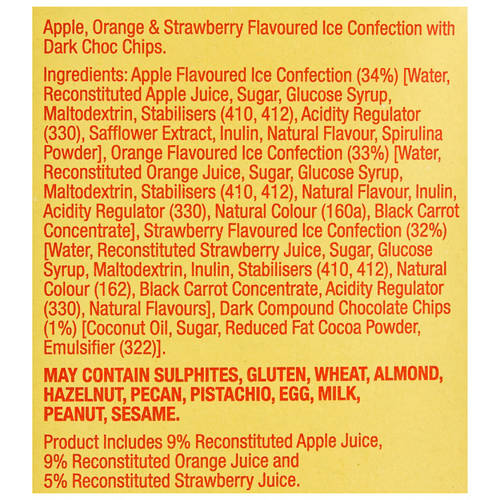 Ingredients 1, Fruity Blast 6 Pack 420ml