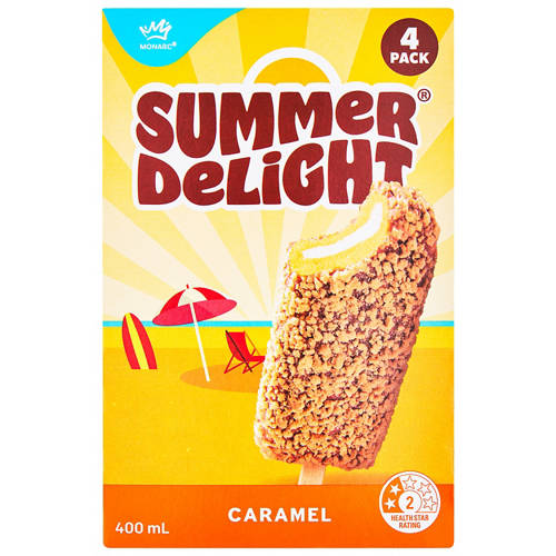 Front shot 2, Summer Delight Caramel 4 Pack 400ml