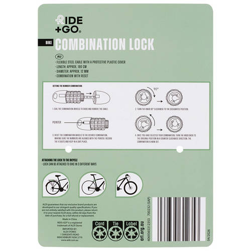 Front shot 3, Spiral Bicycle Lock