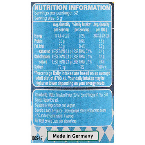 Nutrients 1, German Style Mild Mustard 260g