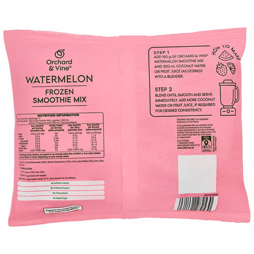Front shot 2, Watermelon Frozen Smoothie Mix 450g