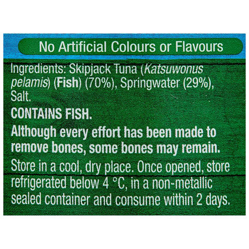 Ingredients 1, Tuna Chunks in Springwater 185g