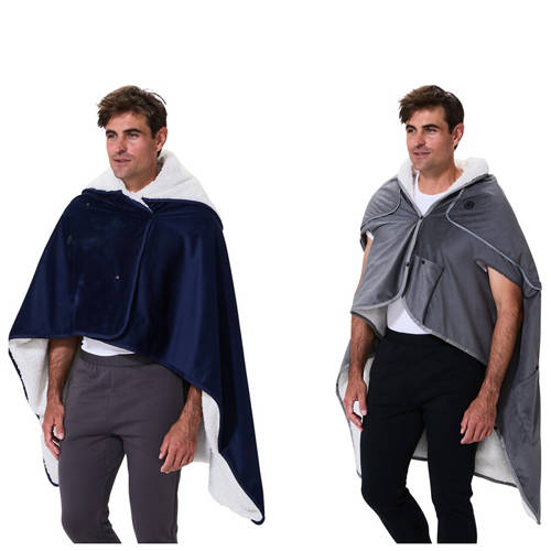 Group 1, USB Heated Wearable Blanket with Power Bank