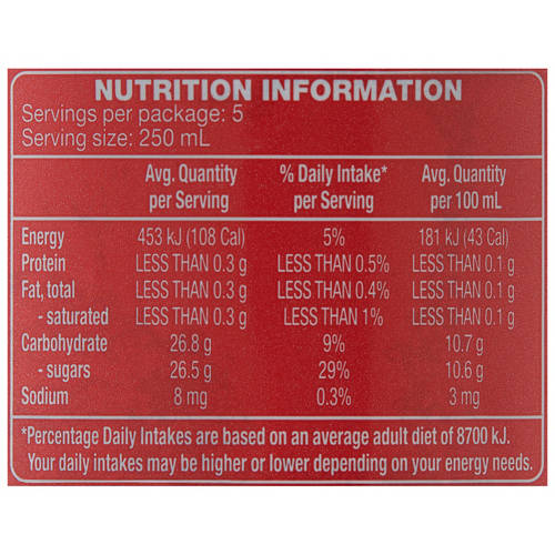 Nutrients 1, Cola Soft Drink 1.25L