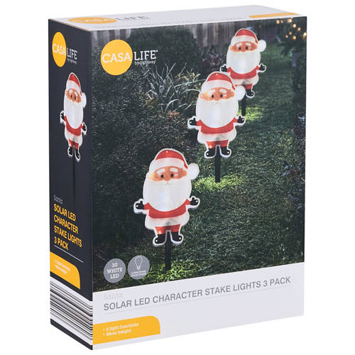 Front shot 2, LED Solar Character Stake Lights 3 Pack