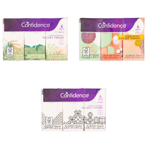 Front shot 2, Facial Tissues 6 Pack x 10 Tissues