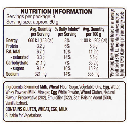 Nutrients 1, Sweet Crepes 8 Pack 480g