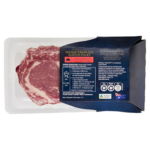 Front shot 2, 100 Day Grain Fed Scotch Fillet per kg