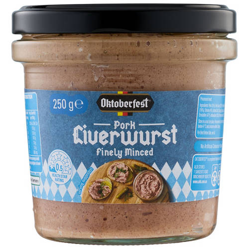 Front shot 2, Finely Minced Pork Liverwurst 250g