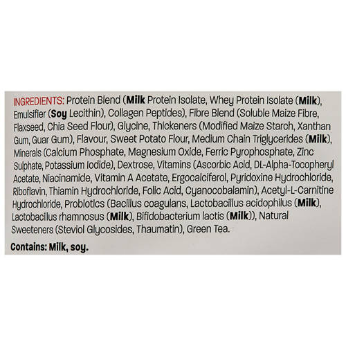 Ingredients 1, Meal Replacement Vanilla 840g