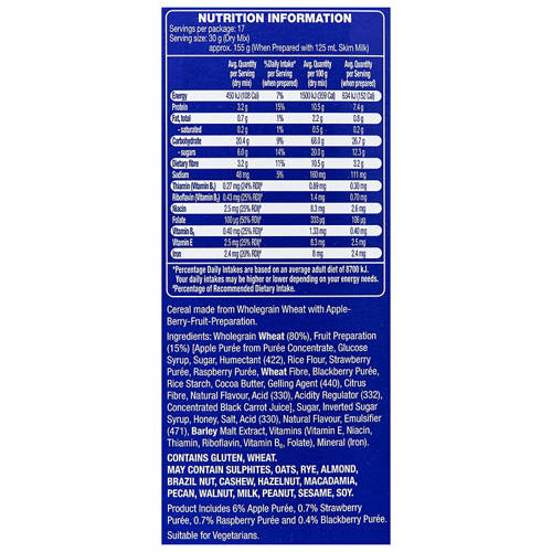 Nutrients 1, HILLCREST, Wheat Biscuit Bites 510g, Berry