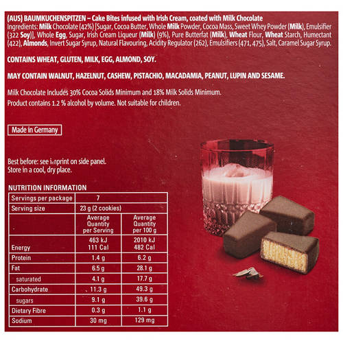 Nutrients 1, Baumkuchen Spitzen Irish Crème 150g