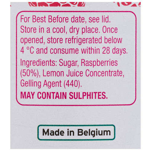 Ingredients 1, Raspberry Jam 360g