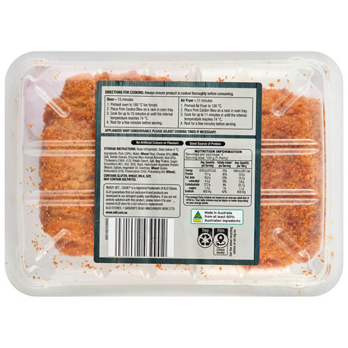 Front shot 2, Pork Cordon Bleu 480g 4 Pack