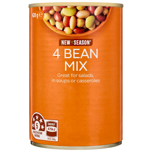 Front shot 2, 4 Bean Mix 420g
