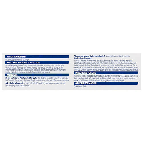 Front shot 4, Voltaren 2% Pain Relief Gel 30g