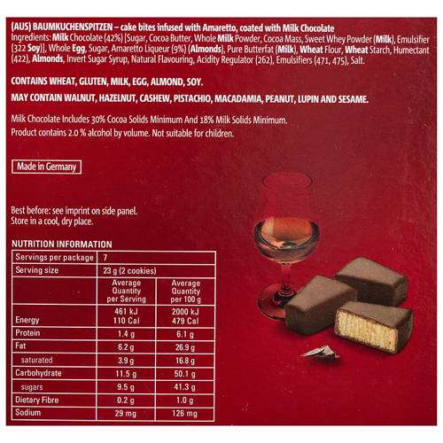 Nutrients 1, Baumkuchen Spitzen Amaretto 150g