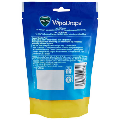 Front shot 2, Butter Menthol or Original Vapodrops 42 Pack