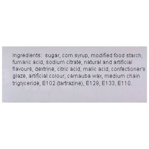 Ingredients 1, Mike and Ike Assorted Sour 120g